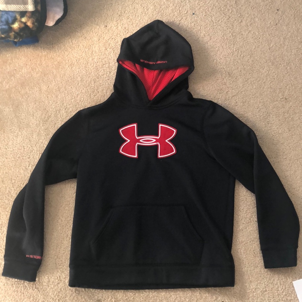 Red & Black Kid’s Under Armour Storm Hoodie